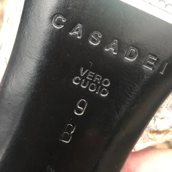 Casadei Sage Green Woven Leather Toe Bow Tie Slide Sandals NEW - Picture 6 of 9